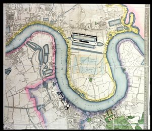 Mapa de la Isla de los Perros, c.1830